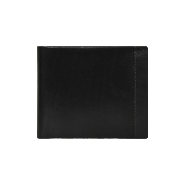 Belsac sort tofljet herrepung i skind med plads til kort, mnter og sedler