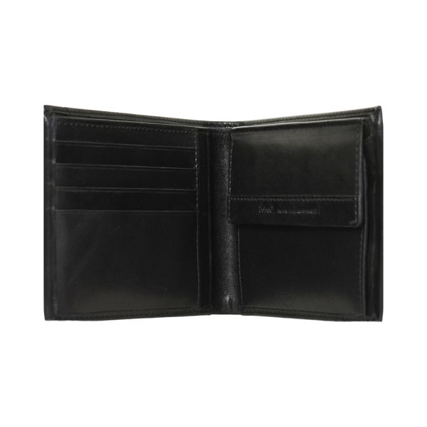 Belsac sort tofljet herrepung i skind med plads til kort, mnter og sedler