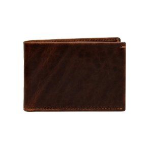 Kristian, Belsac cognac tofl�jet herrepung i skind med kontrast stikninger 