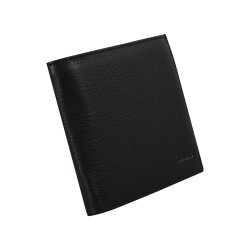 Belsac sort tofljet herrepung i skind med plads til mnter og kort