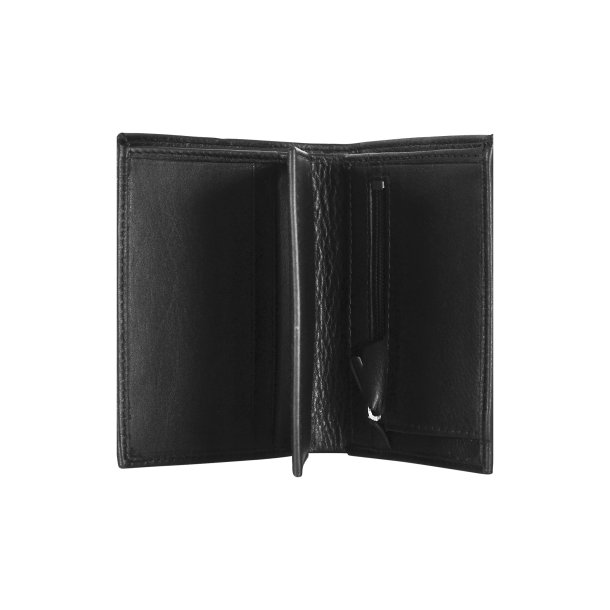 Belsac sort tofljet herrepung i skind til kort og lynlsrum til mnter