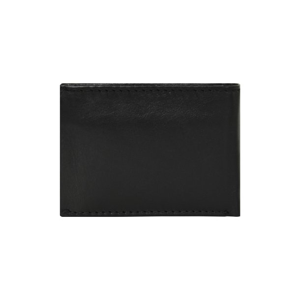 Belsac sort mindre tofljet herrepung i skind med plads til to kort, mnter og sedler