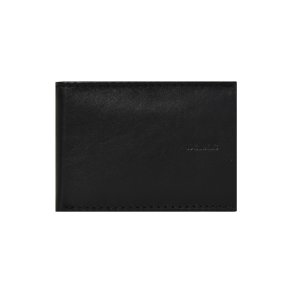 Belsac sort mindre tofl�jet herrepung i skind med plads til to kort, m�nter og sedler