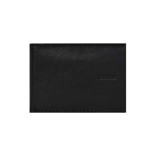 Belsac sort mindre tofljet herrepung i skind med plads til to kort, mnter og sedler