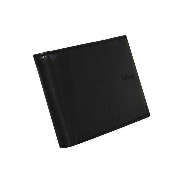 Belsac sort tofljet herrepung i skind med plads til kort, mnter og kort