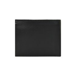 Belsac sort tofljet herrepung i skind med plads til kort, mnter og lynlsrum til sedler