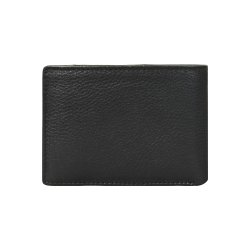 Belsac sort tofljet herrepung i skind med plads til kort, sedler og mnter. 