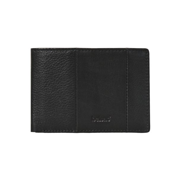 Belsac sort tofljet herrepung i skind med plads til kort, sedler og mnter. 