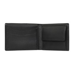 Belsac sort tofljet herrepung i skind med plads til kort, sedler og mnter. 