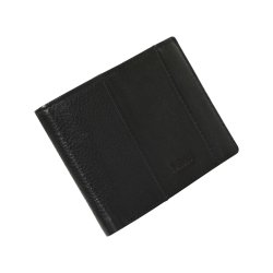 Belsac sort tofljet herrepung i skind med plads til kort, sedler og mnter. 