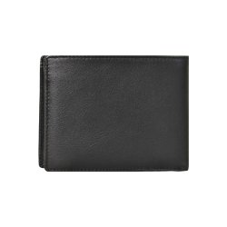 Belsac sort trefljet herrepung i skind med plads til kort, sedler og mnter. 