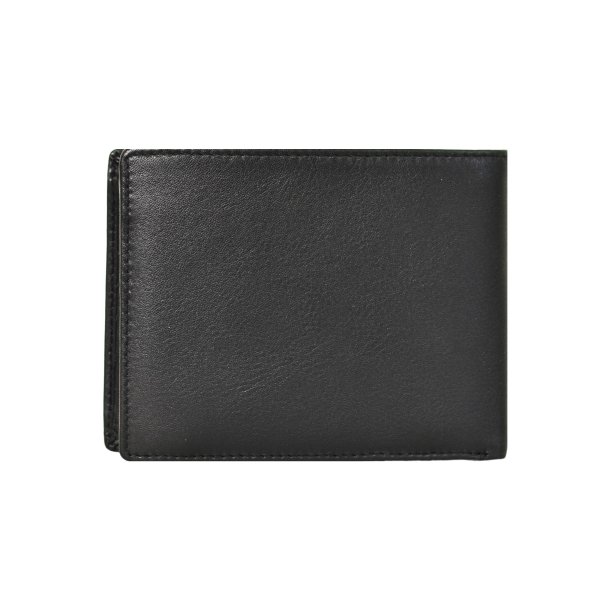 Belsac sort trefljet herrepung i skind med plads til kort, sedler og mnter. 