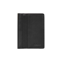 Belsac sort trefljet herrepung i skind med netlomme og plads til mnter, kort og sedler