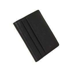 Belsac sort trefljet herrepung i skind med netlomme og plads til mnter, kort og sedler