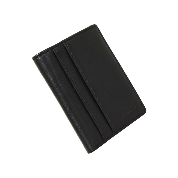 Belsac sort trefljet herrepung i skind med netlomme og plads til mnter, kort og sedler