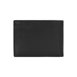 Belsac sort tofljet herrepung i skind med plads til kort, mnter, sedler, samt kortlomme p forside