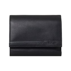 Belsac, sort herrepung i bldt lder med plads til flere kort og mnter