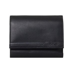 Belsac, sort herrepung i bl�dt l�der med plads til flere kort og m�nter