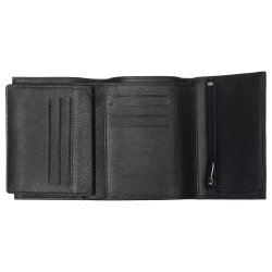 Belsac, sort herrepung i bldt lder med plads til flere kort og mnter