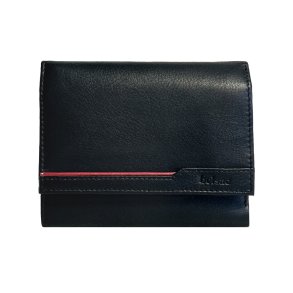 Belsac, sort herrepung i bl�dt l�der med plads til flere kort og m�nter