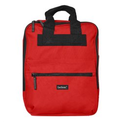 Belsac, rygsk rd i nylon med flere rum