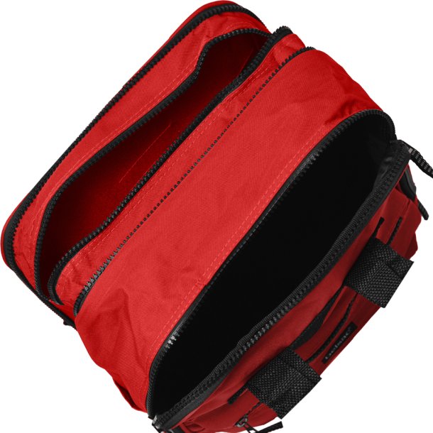 Belsac, rygsk rd i nylon med flere rum