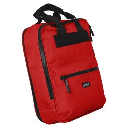 Belsac, rygsk rd i nylon med flere rum