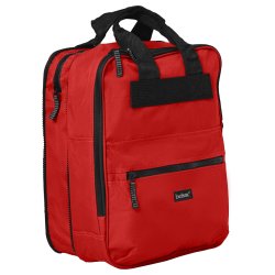 Belsac, rygsk rd i nylon med flere rum