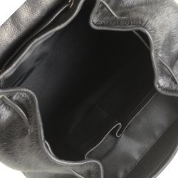 Minik, Belsac sort rummelig rygsk i skind/slskind med overslag