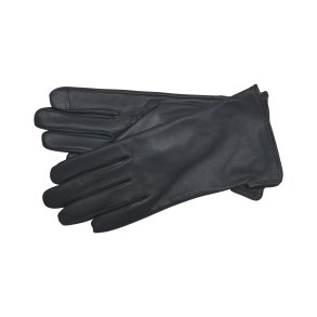 Belsac, glat skindhandske i m�rk gr� med touch