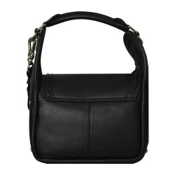 Ayako, Belsac sort skuldertaske i skind med stort rum og flotte detaljer