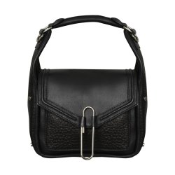 Ayako, Belsac sort skuldertaske i skind med stort rum og flotte detaljer