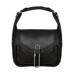 Ayako, Belsac sort skuldertaske i skind med stort rum og flotte detaljer