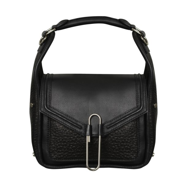 Ayako, Belsac sort skuldertaske i skind med stort rum og flotte detaljer