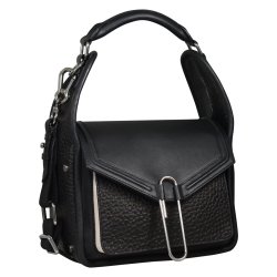Ayako, Belsac sort skuldertaske i skind med stort rum og flotte detaljer