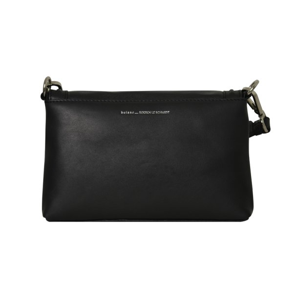 Masami, Belsac sort crossbody i skind med overslag og fine detaljer