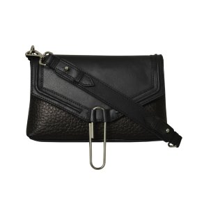 Masami, Belsac sort crossbody i skind med overslag og fine detaljer