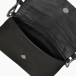 Masami, Belsac sort crossbody i skind med overslag og fine detaljer