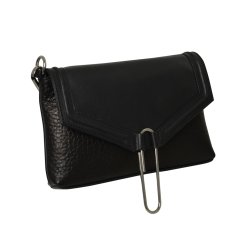 Masami, Belsac sort crossbody i skind med overslag og fine detaljer