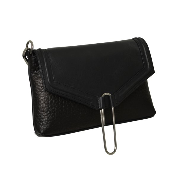 Masami, Belsac sort crossbody i skind med overslag og fine detaljer