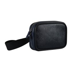 Hisano, Belsac mrkebl bltetaske i skind med kraftig rem